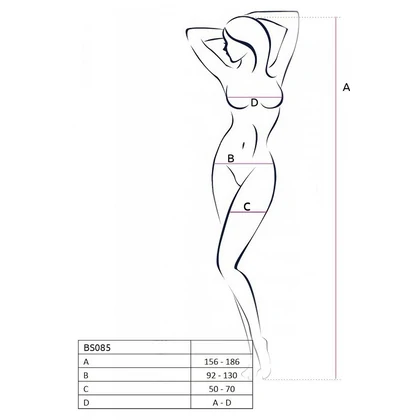Catsuit Passion BS075 Negru S-L