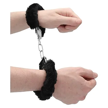 Cătușe Beginners Handcuffs Furry Negru