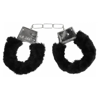 Cătușe Beginners Handcuffs Furry Negru