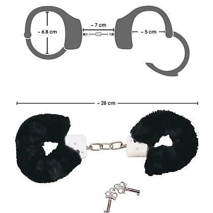 Cătușe Din Pluș Negru