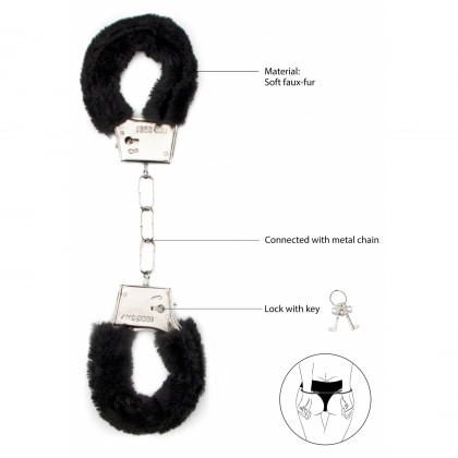 Cătușe cu Blăniță Furry Fun cu Buton de Eliberare