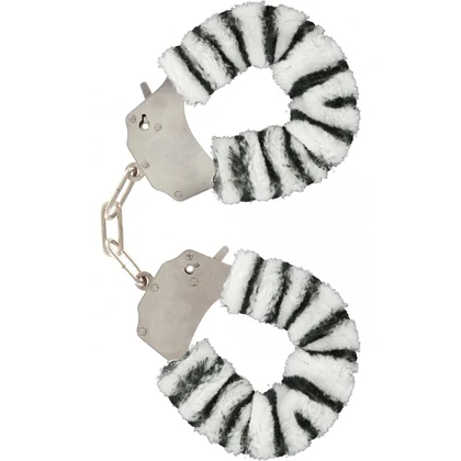 Cătușe Furry Fun Zebra Plush Alb