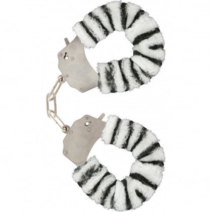 Cătușe Furry Fun Zebra Plush Alb