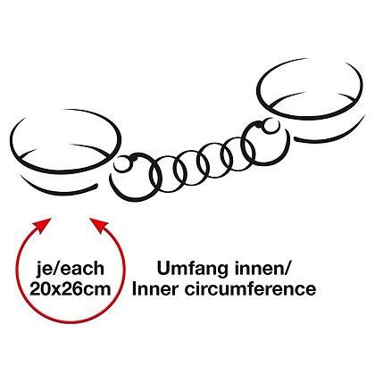 Cătușe Mâini Leather Cuffs Negru