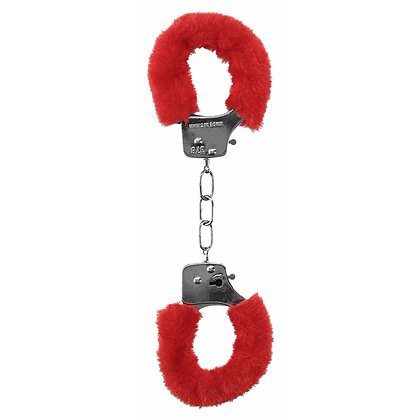 Cătușe Pleasure Handcuffs Furry Roșu