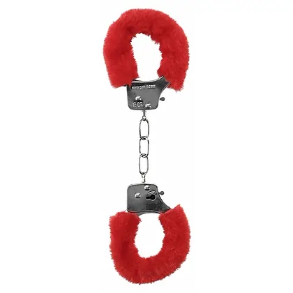 Catuse Pleasure Handcuffs Furry Rosu