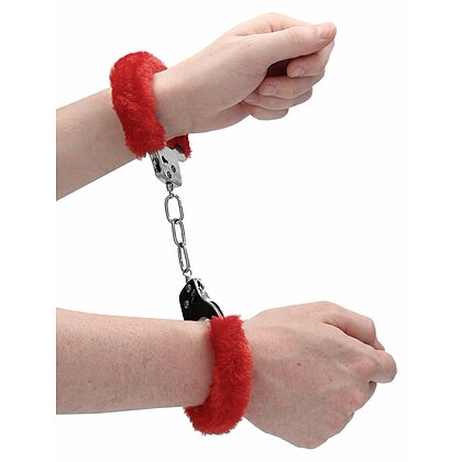 Catuse Pleasure Handcuffs Furry Rosu