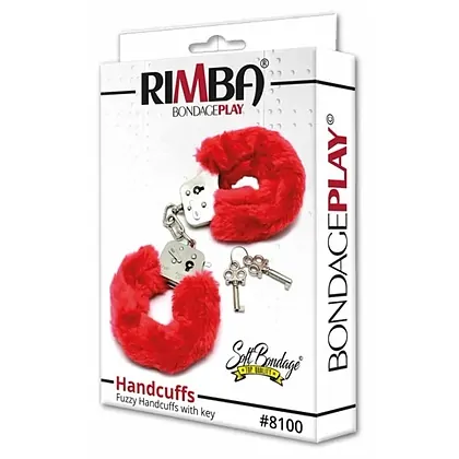 Cătușe Police With Soft Fur Roșu