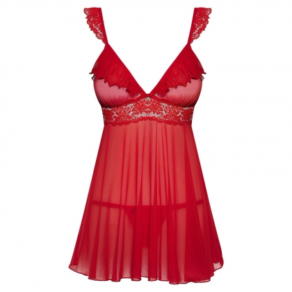Chemise Obsessive 863-BAB Roșu S-M