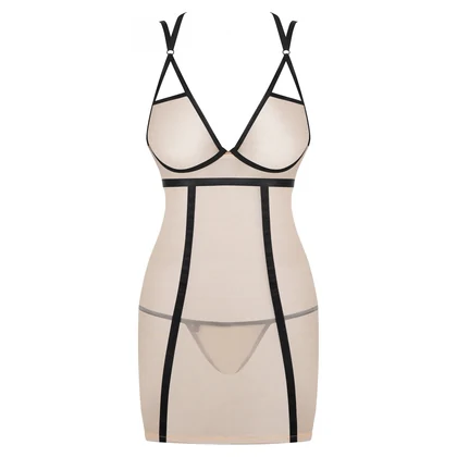 Chemise Obsessive Nudelia Noir Bej S-M