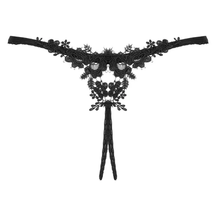 Chilot Decupat Obsessive Celia Noir Negru XL-2XL