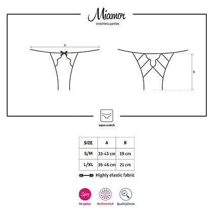 Chiloței Decupați Obsessive Miamor Negru S-M