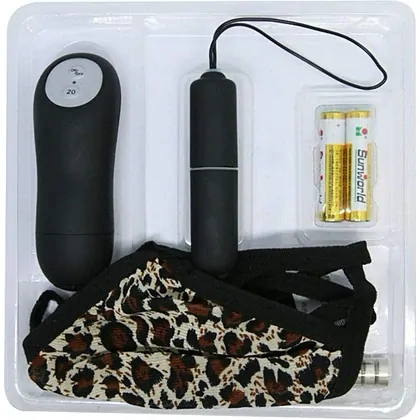 Chiloți Vibratori Telecomandați Fluturele Sălbatic Negru