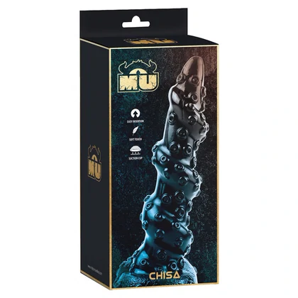 Chisa Octopus Bugbear 23.5 cm Dildo cu Texturi Monstruoase Negru