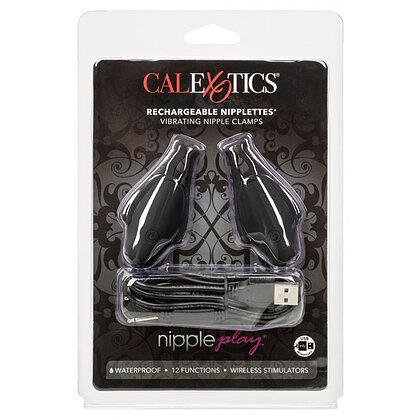 Cleme Pentru Sfârcuri Cu Vibrație Nipplettes Play Negru
