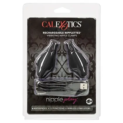 Cleme Pentru Sfârcuri Cu Vibrație Nipplettes Play Negru