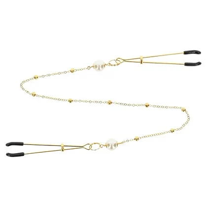 Cleme Pentru Sfârcuri Deluxe Chain Auriu