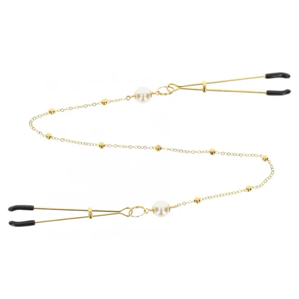 Cleme Pentru Sfârcuri Deluxe Chain Auriu