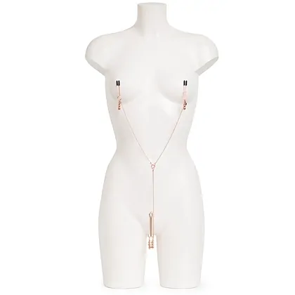 Cleme Pentru Sfârcuri Lanț al Plăcerii Totale Auriu