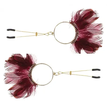 Cleme Sfârcuri Tweezers With Feathers Auriu