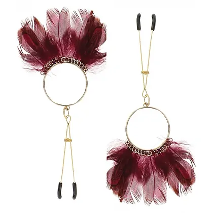 Cleme Sfârcuri Tweezers With Feathers Auriu