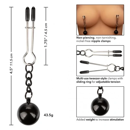 Cleme Sfârcuri Weighted Tweezer Argintiu