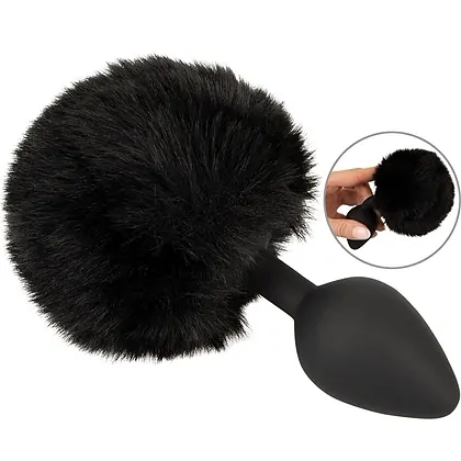 Coada Pufoasă Plug M You2Toys – Discret, Negru, silicon