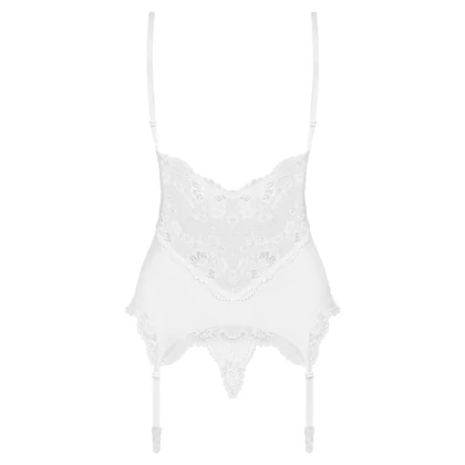 Corset Alb Elegant Obsessive 810-COR S-M