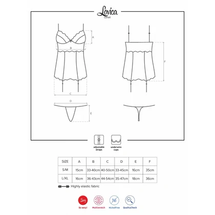 Corset Cu Portjartier Obsessive Lovica Roșu 2XL