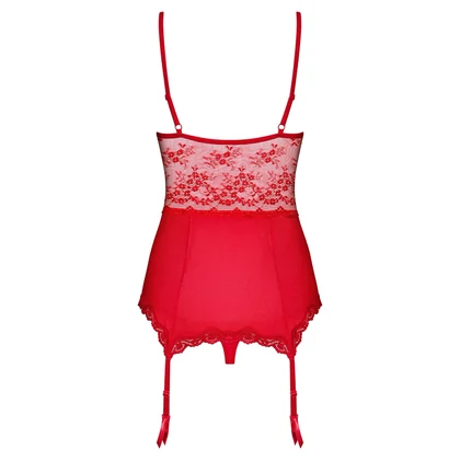 Corset Cu Portjartier Obsessive Lovica Roșu 2XL
