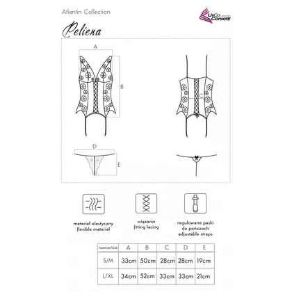 Corset LivCo Peliena Negru L-XL