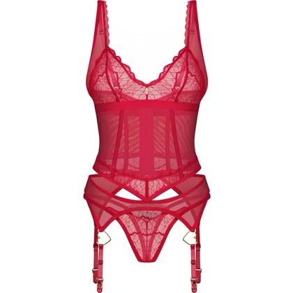 Corset Obsessive Cupide Desir Roșu S-M