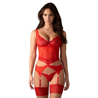 Corset Obsessive Cupide Desir Roșu L-XL
