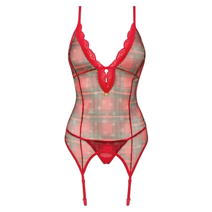 Corset Obsessive Jollymore Roșu XL-2XL
