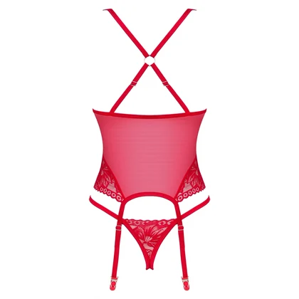 Corset Obsessive Lacelove Roșu XS-S