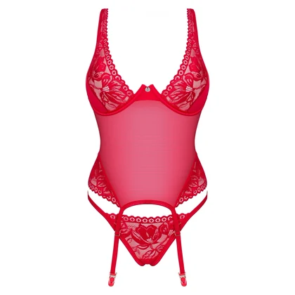 Corset Obsessive Lacelove Roșu XS-S