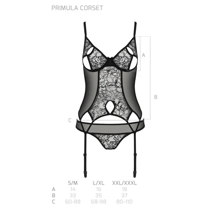 Corset Passion Eco Primula Negru S-M