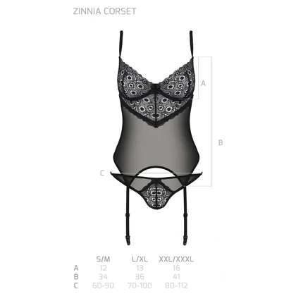 Corset Passion Eco Zinnia Negru S-M
