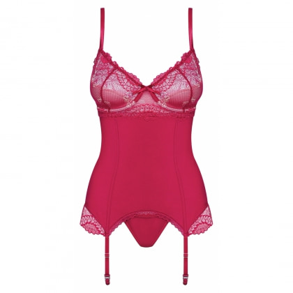 Corset Roșu Obsessive Rosalyne S-M