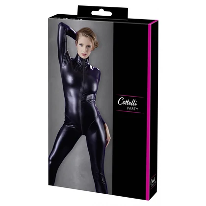 Costum Latex Cottelli Collection Jumpsuit Negru M