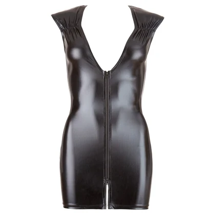 Costum Latex Damă Wetlook With Zip Negru S