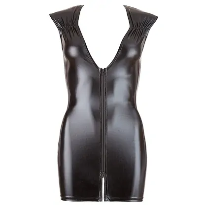 Costum Latex Damă Wetlook With Zip Negru M