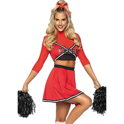 Costum Leg Avenue Varsity Cheerleader Babe Roșu XS
