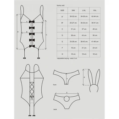 Costum Obsessive Bunny Suit Roz S-M