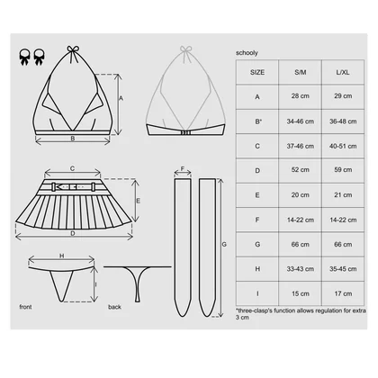 Costum Obsessive Schooly Alb S-M
