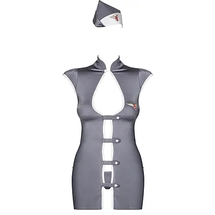 Costum Obsessive Stewardesă Gri L-XL