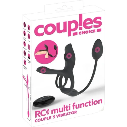 Couples Choice Inel Multifuncțional 5 în 1, Reîncărcabil Negru
