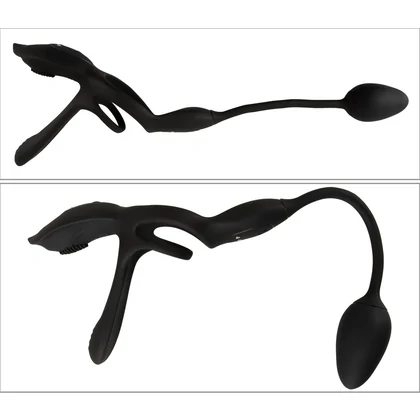 Couples Choice Inel Multifuncțional 5 în 1, Reîncărcabil Negru