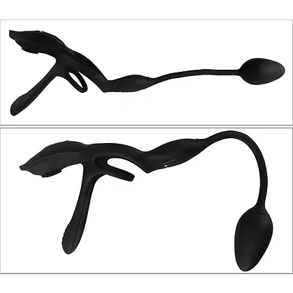 Couples Choice Inel Multifuncțional 5 în 1, Reîncărcabil Negru