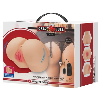 Crazy Bull Kylie - Masturbator Dublu cu Vibrații,